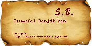 Stumpfel Benjámin névjegykártya